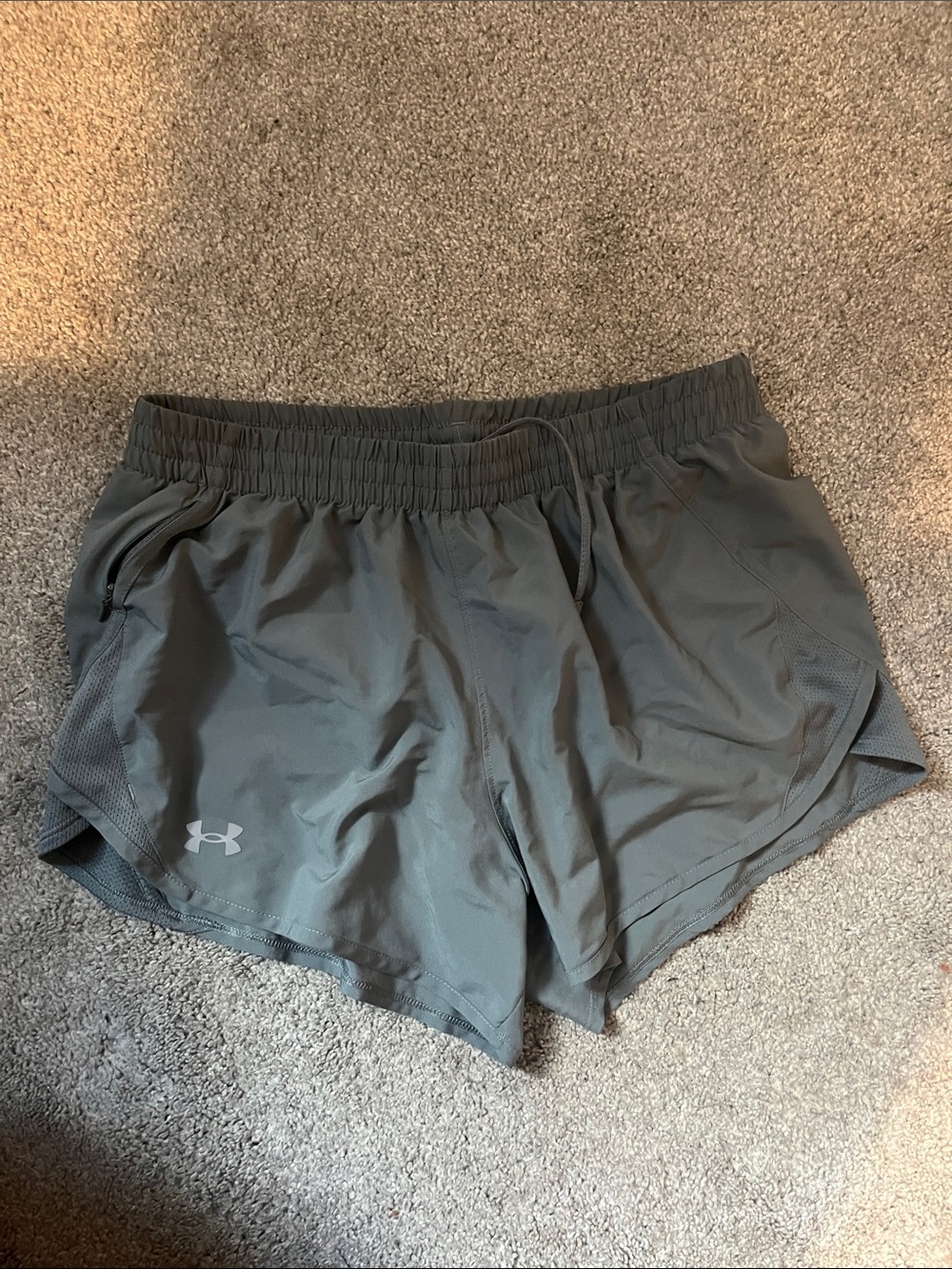Under Armour Women's Olive Green Athletic Running Shorts